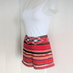 ASTR Southwestern Aztec High Waisted Multi-Color Shorts; Size M